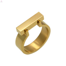 Moda personalizado simples aço inoxidável barra inox anel